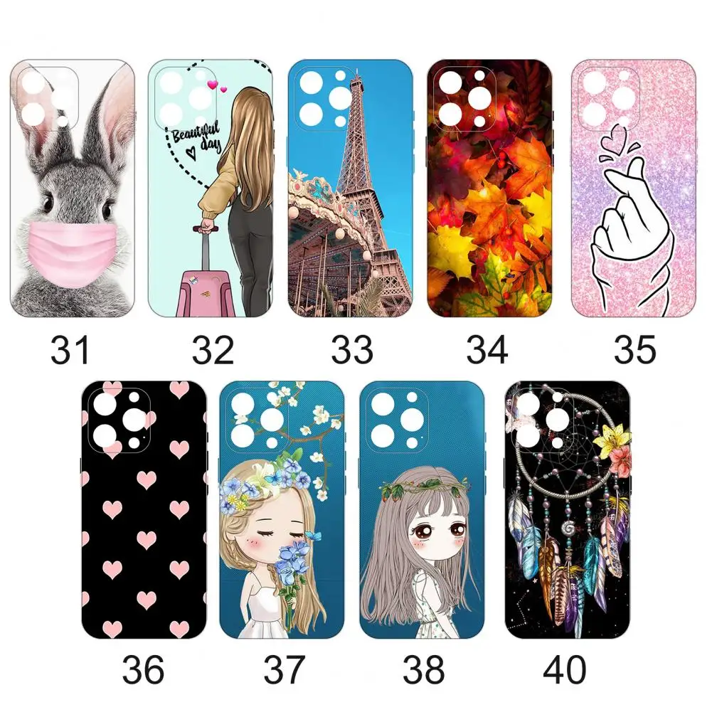 Phone Back Cover Dustproof Soft TPU Girl Heart-shaped Pattern Shell Mobile Protective for iPhone 13 Pro | Мобильные телефоны и