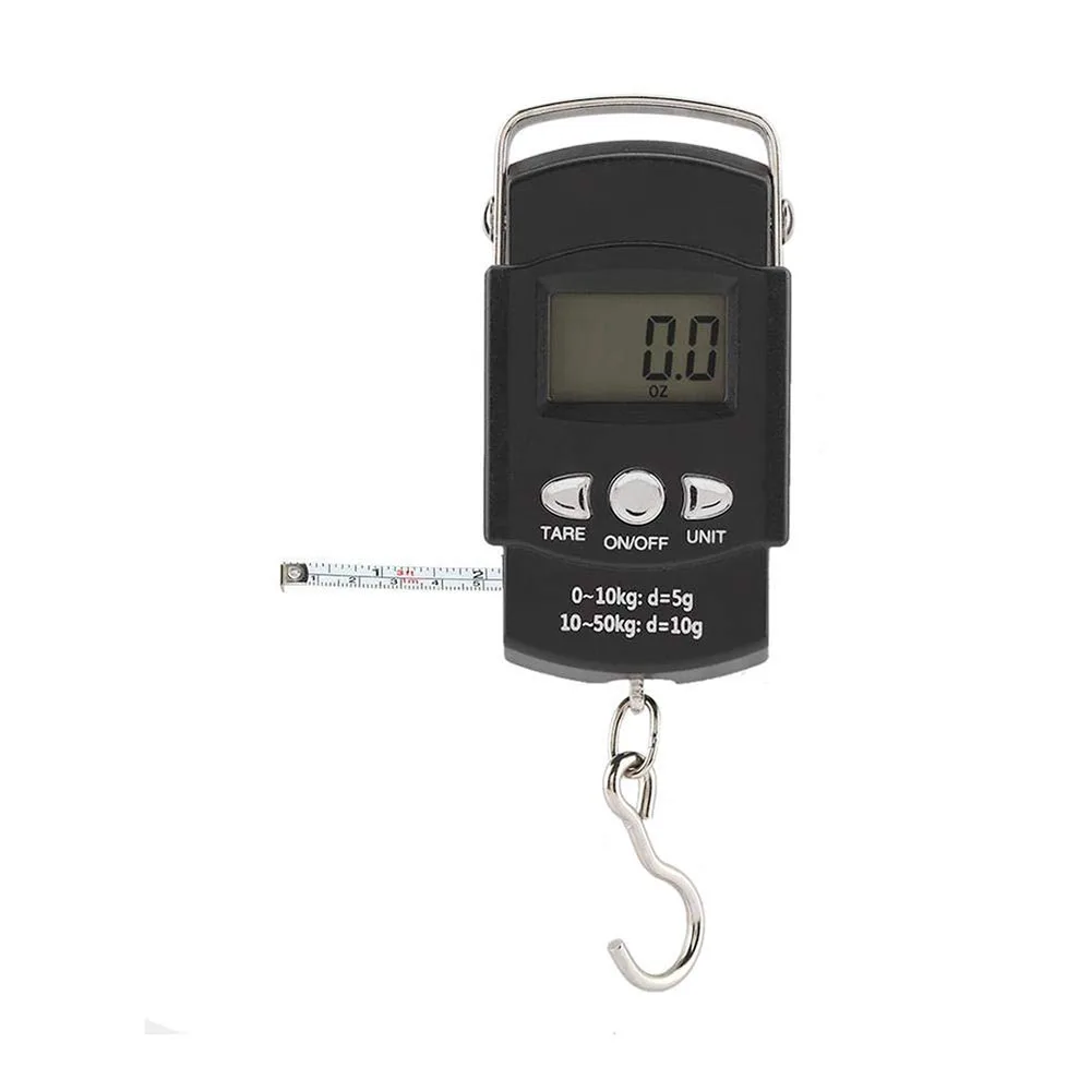 

Scale Weighing Electronic Scales Portable 50 KG 10g Balance Digital Fish Hook Hanging Measuring Tape Ruler Luggage For Kitchen