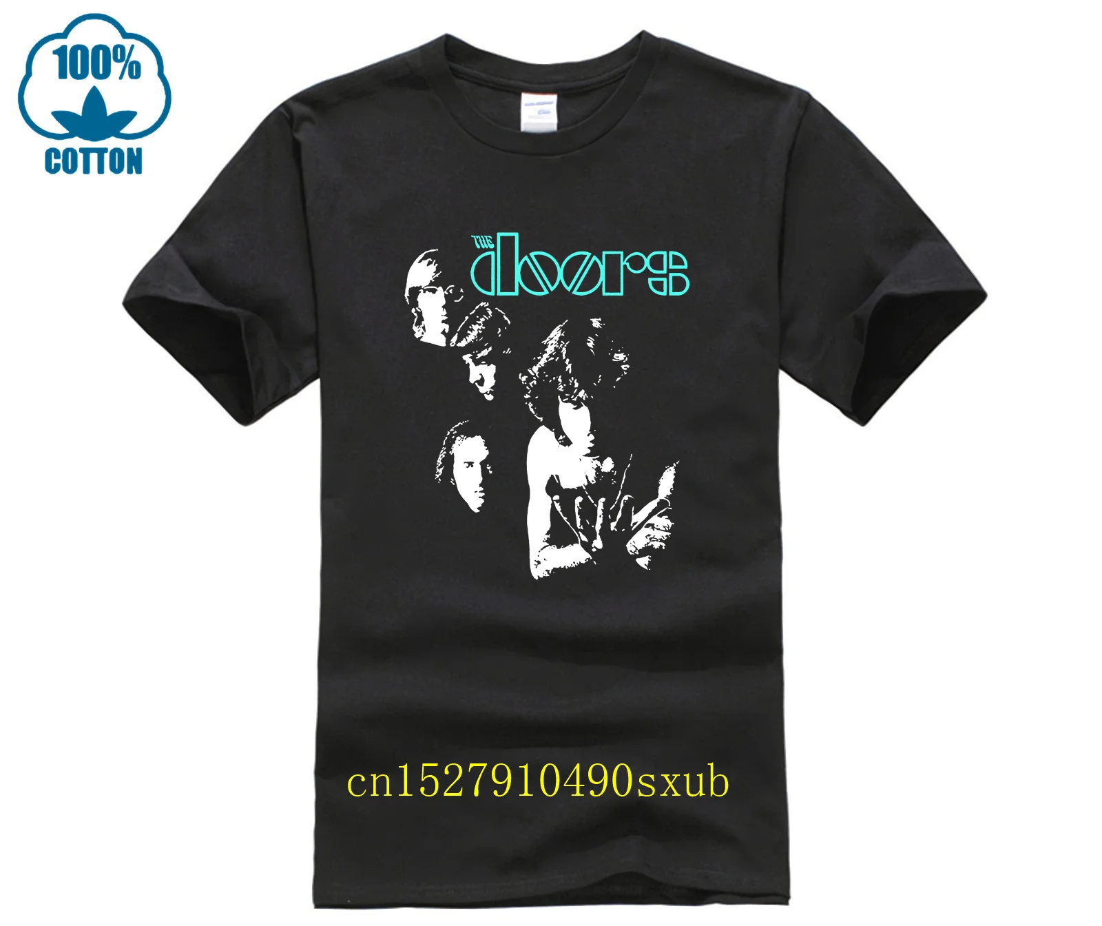 Фото Футболка The Doors Band Pose Jim Morrison Rock, официальная футболка Herre T-Shirt, футболка Champiom, футболка победителя, мужская брендовая одежда №1