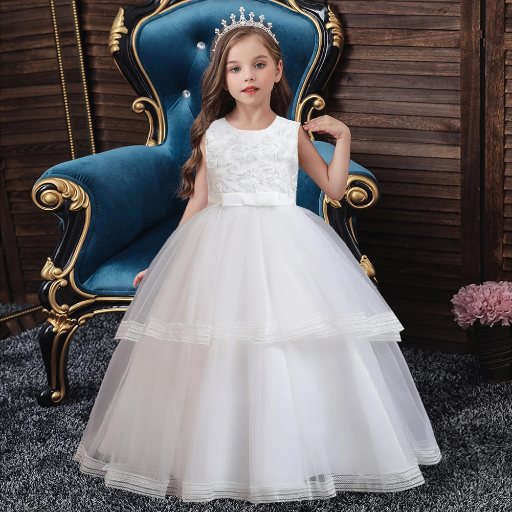 

New Arrival DT016 Children's Skirt Fluffy Princess Long Dress Children's Performance Dress