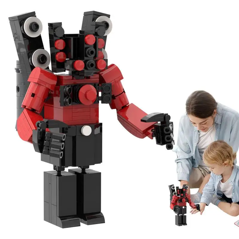 

Skibiidii Toilet Toys Figure Building Blocks With Cameraman Block Toilet Brick Figurine Camera Man Figure Speaker Man Minifigure