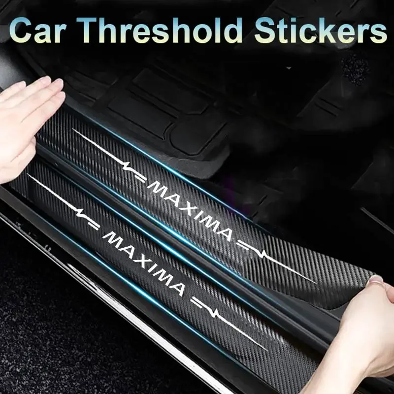 Для Nissan Maxima значок наклейки на порог автомобиля протектор царапин наклейка Flim
