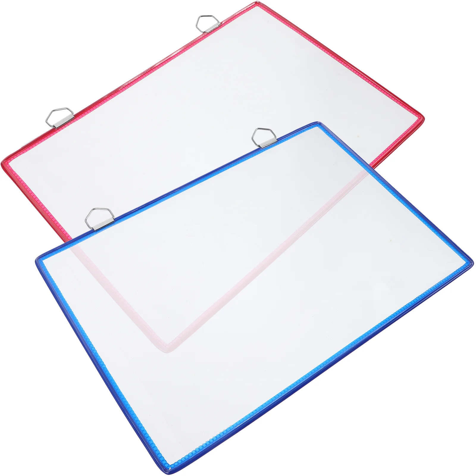 

2 Pcs Display Shelf Wall Folders Plastic File Holder Hanging Organizer Office Paper Document Storage Bag Mount