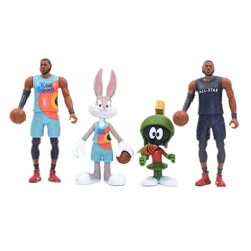

4pcs/set Movie Space Jam 2 A New Legacy Series Cartoon Action Figure LeBron James Bugs Bunny Toy Model For Kids Gifts
