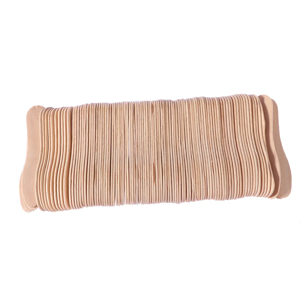 

100pcs Wooden Ice Cream Spoons Wood Taster Spoons Popsicle Paddles Spoon