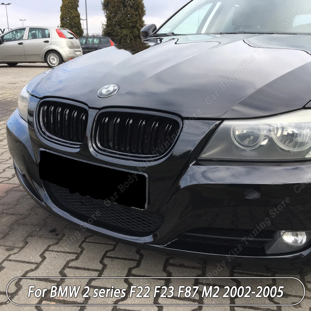 Передний бампер, решетка радиатора, гоночный гриль для Bmw 2 серии F22 F23 218i 218d 220i 220d 225d M235i F87 M2, двойная линия