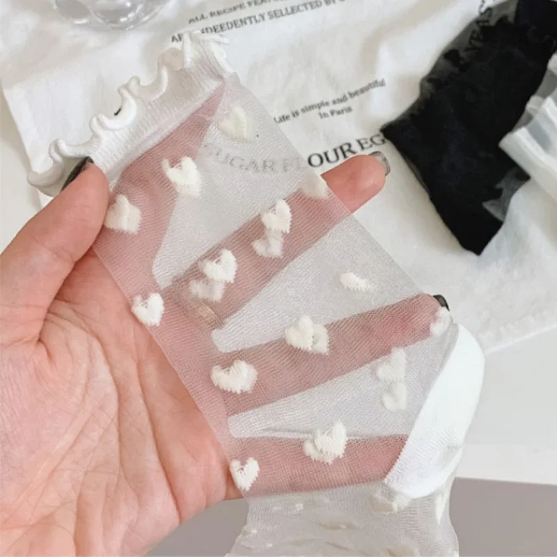 Носки женские прозрачные эластичные 1/2 пары летние