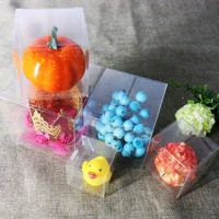 50pcs pvc transparent candy box wedding christmas party supplies holder chocolate candy boxes event sweet candy bags jewelry