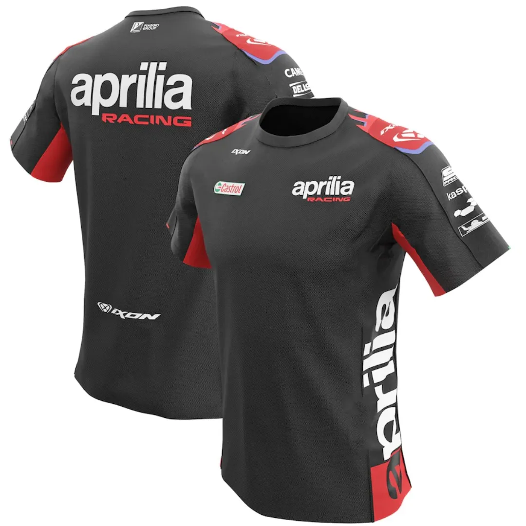 

Футболка Aprilia Racing 2023 Team форменная футболка MOTO F1 Formula 1 Racing Suitmoto Велоспорт Спорт на открытом воздухе футболки для мужчин