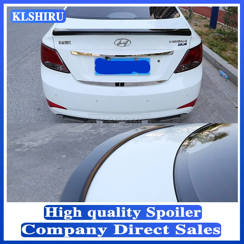 

Спойлер KLSHIRU для Hyundai VERNA 2010-2016, высококачественный спойлер из АБС-пластика для заднего крыла автомобиля, цветной задний спойлер