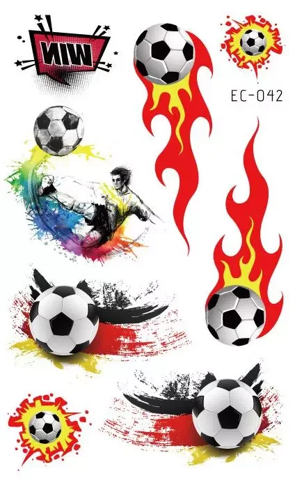 

Child Temporary Tattoo Sticker Motion Football Flame Car Design Body Art Tatoo Hands Foot Waterproof Fake Tattoo Sticker