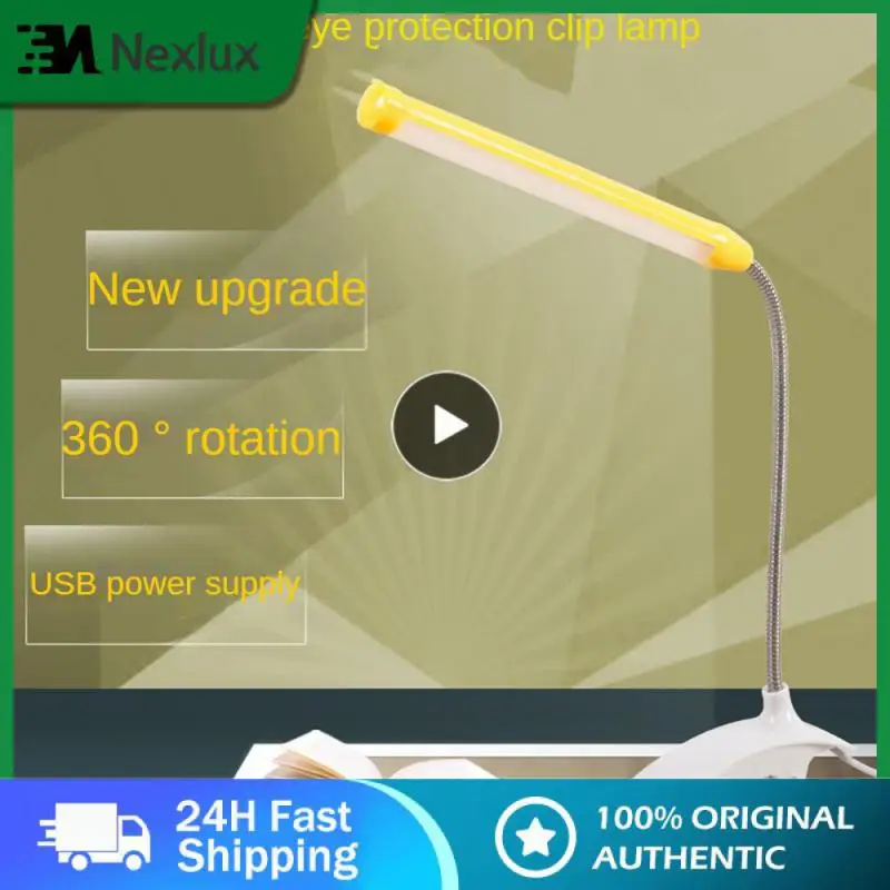 

Study Office Work Usb Table Lamp For Books Reading Lighting Clip Lamp Flexible Tube Adjustable Led Lights Home Bedroom Bedside