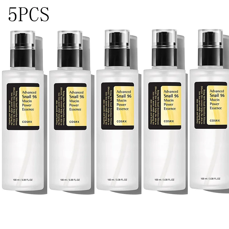 

5PCS COSRX Snail Mucus 96% Power Repair Essence Anti-aging Fade Fine Lines Acne Treatment Nourishing Sensitive Face Care 100ml