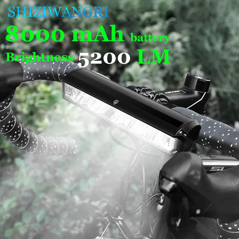 

2PCS Upgrade 8000mAh 5*P90 Bike Light Bicycle Flashligh Rechargeable Lamp Bicycle Headlight Super Bright Bike Accessories