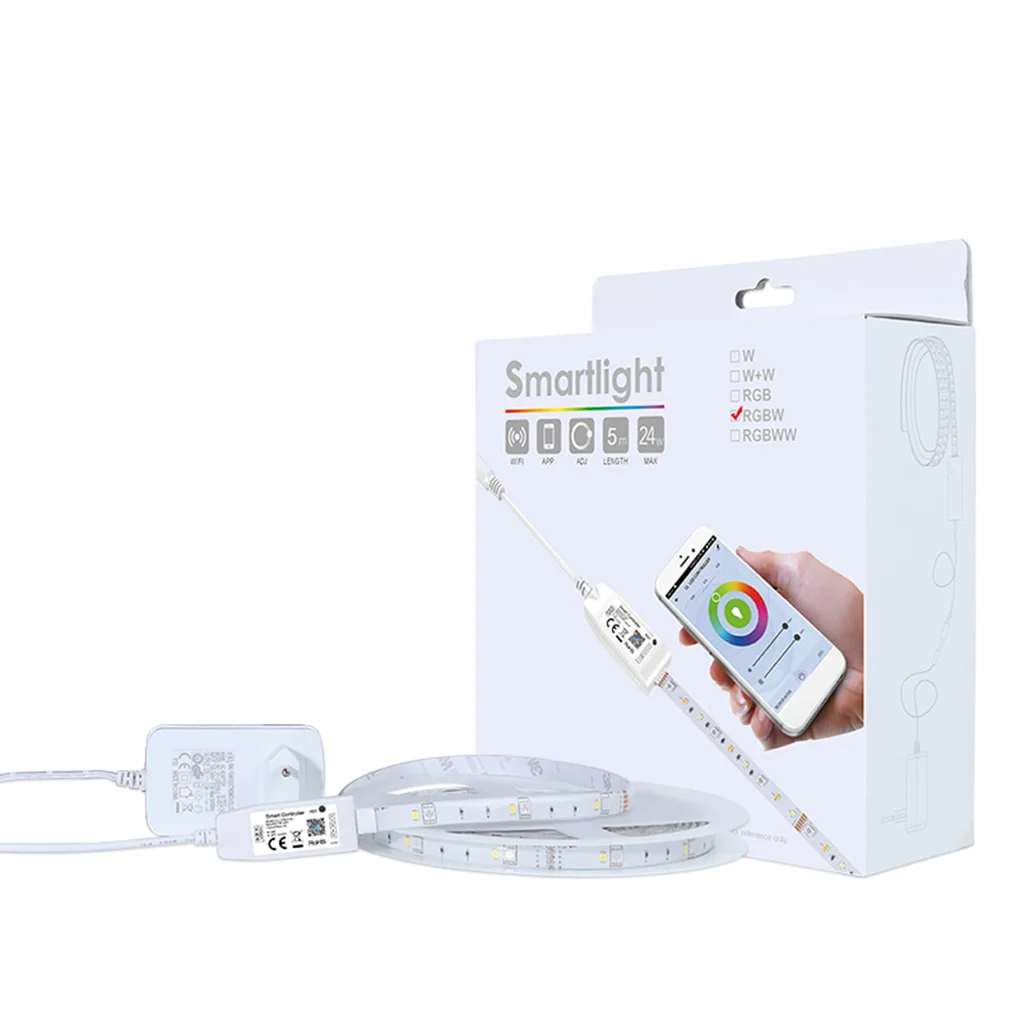 

Wifi Smart Light Strip RGBW Light Band Set Multi-functional Voice Control Timing LED Lamp
