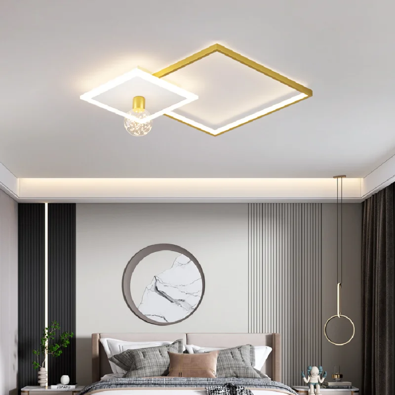 

Роскошный Ультратонкий потолочный светильник в скандинавском стиле, современная простая лампа для гостиной, домашний светодиодный светил...