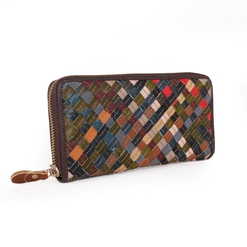 

Women's 2022 New Handmade Woven Bag Leather Handbag High quality Women's Bag Sheepskin Small Bag Zero Wallet luxury