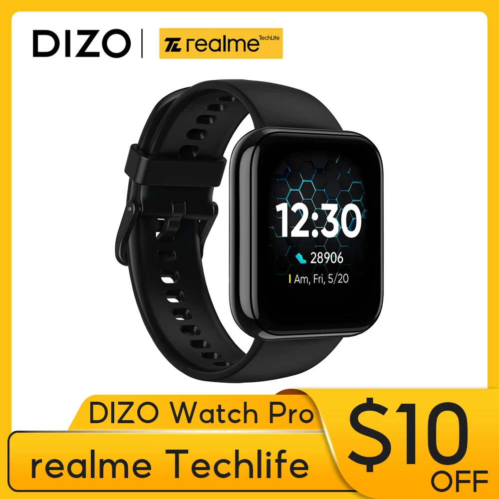 

Смарт-часы realme Techlife DIZO Pro, GPS, сенсорный экран 1,75 дюйма