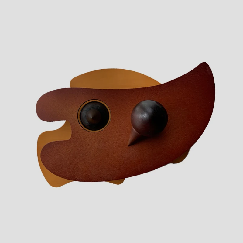 

YY Original Nordic Cone High Foot Irregular Wooden Tray Aromatherapy Jewelry Storage