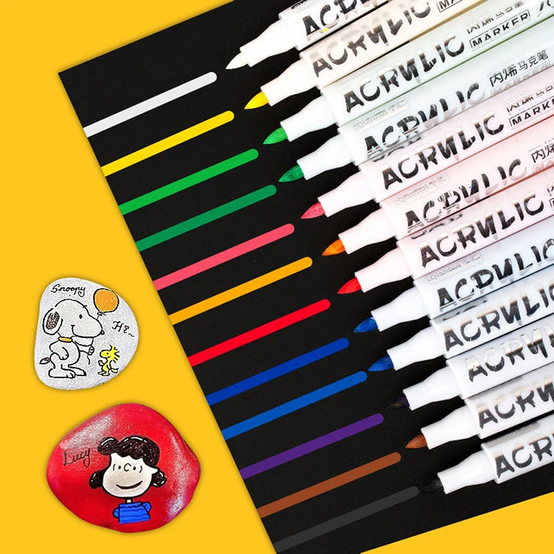 

Tire Acrylic Markers Paint Graffiti Pens Permanent Art Rock Metal Glass School Supplies