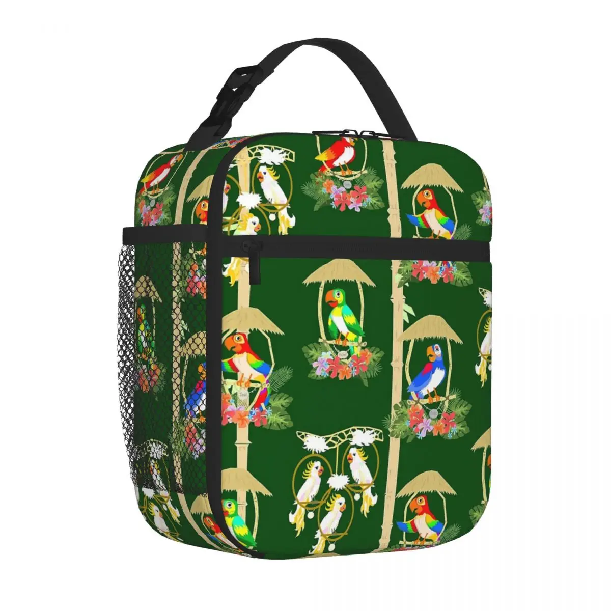 

Tiki Room Birds Insulated Lunch Bags Thermal Bag Lunch Boxes Cooler Thermal Lunch Box Lunch Tote Bag for Woman Kids School