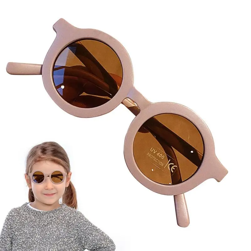 

Kids Sunglasses UV-Proof Sunglasses For Girls Attractive Sun Eyewear Streamlined Arc Design Integrated Nose Pads Thick Frame