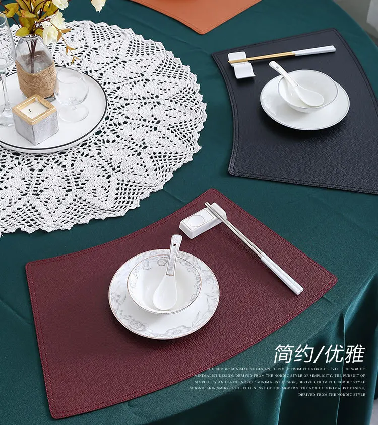 

Искусственная кожа в форме клина, искусственная кожа, искусственная кожа, декоративная круглая подстилка для обеденного стола, теплоизоляц...