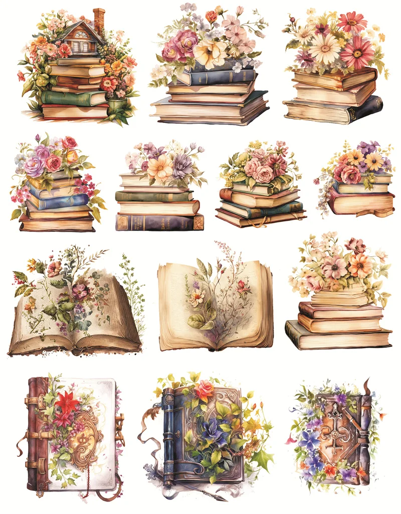 

Ретро наклейки BLINGIRD с растениями и цветами