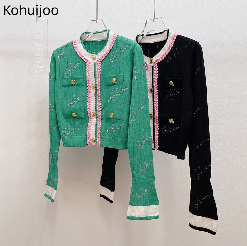 

Женский трикотажный кардиган с круглым вырезом, на пуговицах