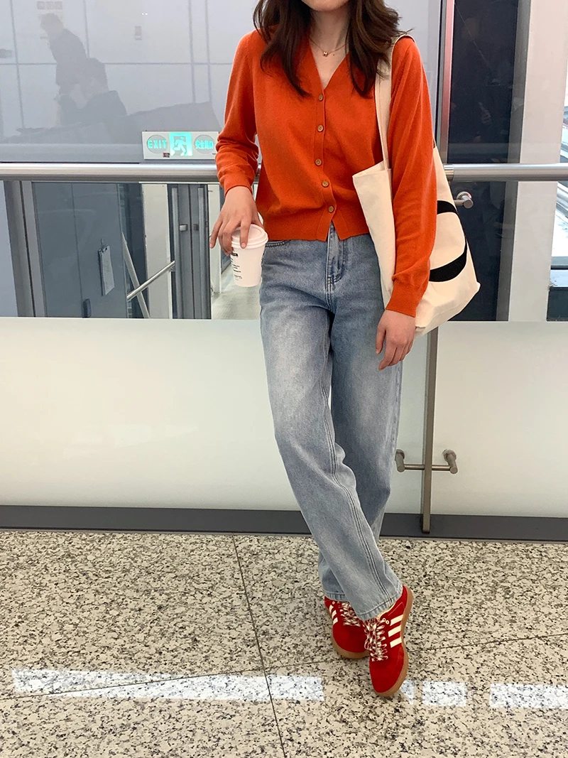 Вязаный кардиган из шерсти и кашемира с V-образным вырезом для девочек семья