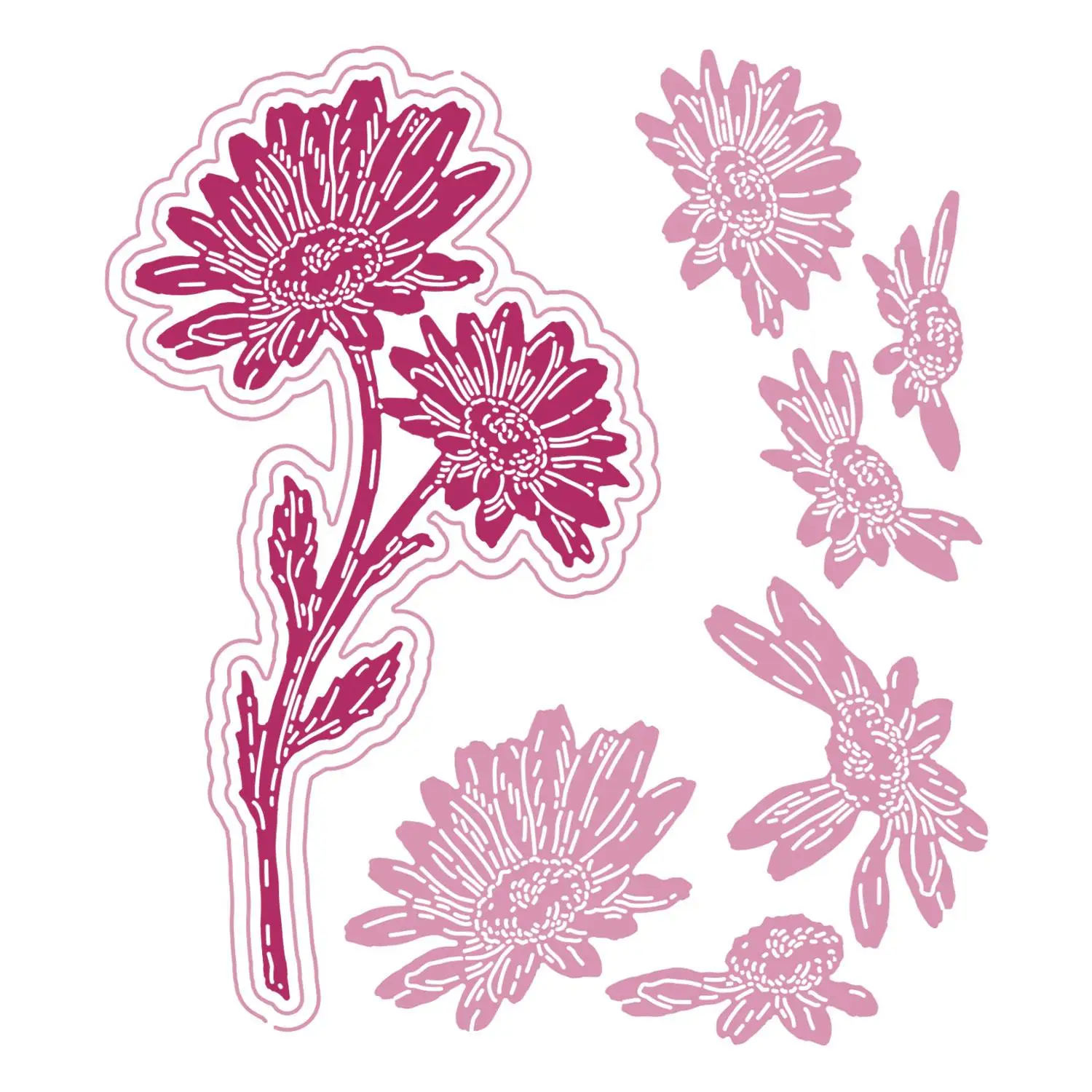 

Металлические Вырубные штампы в виде маргариток, декоративный шаблон для тиснения, сделай сам, поздравительная открытка ручной работы, нов...