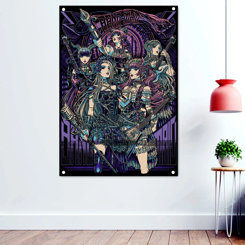 

Детские металлические темные художественные баннеры, гобелен, череп ужасов, тату, плакаты, жуткий художественный фон, настенные подвесные музыкальные флаги из твердых пород рок