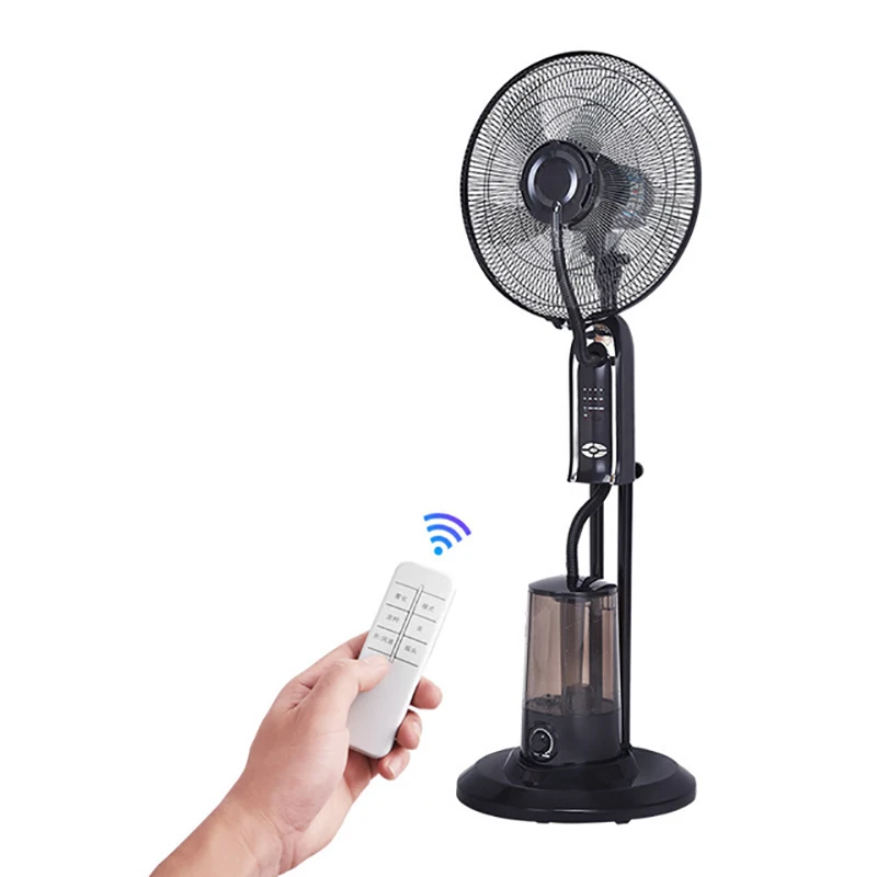 

Household Water Mist Fan 16-Inch Electric Floor Cooling Fan 220V 75W with 3.2L Water Tank 7.5H Timing 5 Meters Remote Control