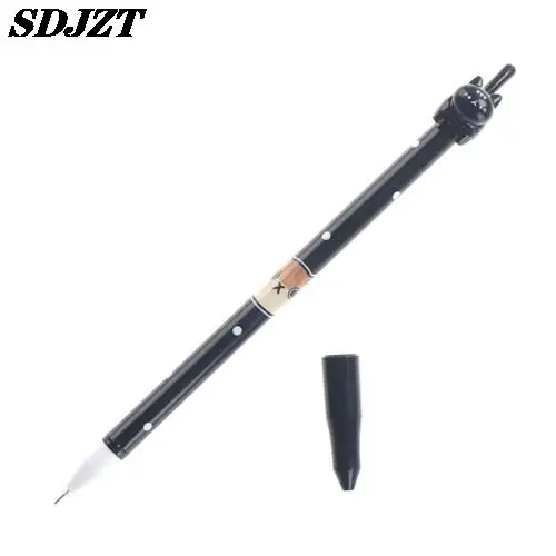 

2pcs/lot Kid Children Cute Kitten Cat Footprints Black Gel Ink Roller Pen for Drawing Stationery Tools