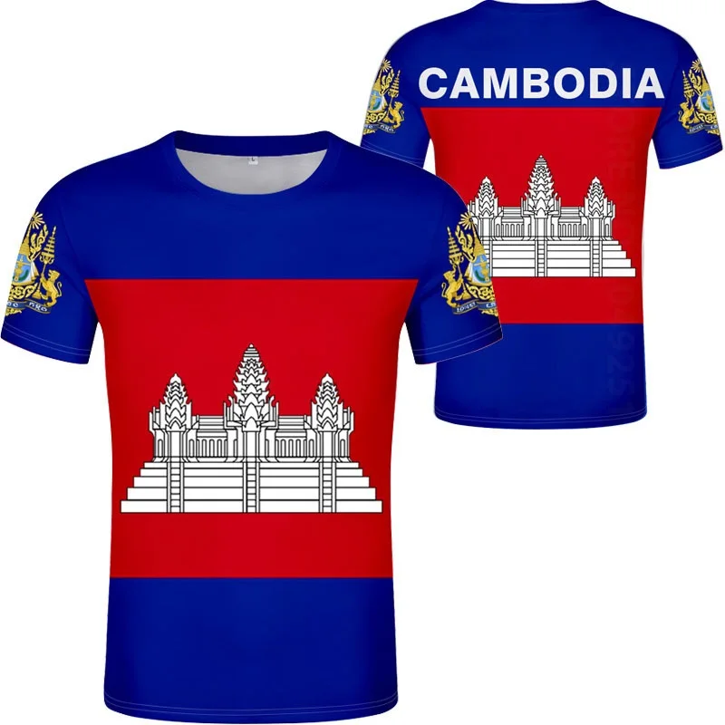 

CAMBODIA T Shirt Name Number Khm Country T-shirt Photo Clothes Print Diy Free Custom Made Not Fade Not Cracked Tshirt Jersey