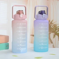 2 l water bottle outdoor girls motivational water bottle leak proof bpa frosted cup time scale straw cup sport water bottles