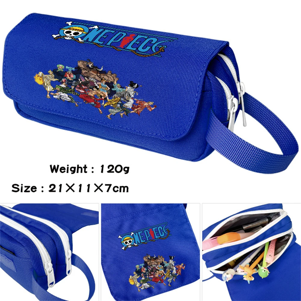 

Anime One Piece Zipper Pencil Case Casual Cartoon Cosmetic Cases Portable Penbag Student Boys Girls Stationery Make Up Bag Gift