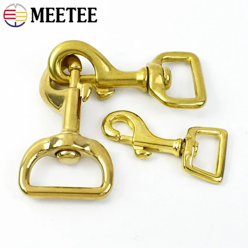 Фото 2 шт. Meetee 12-38 мм, твердая латунь, поворотная пряжка-лобстер, ошейник для собаки, ремень для сумки, карабин, лямка, разъем, аксессуары для фурнитуры «сделай сам» №4