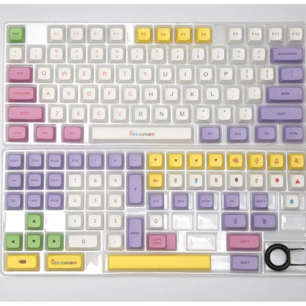 

135 Keys ice cream Colorful XDA Keycap For MX Switch Mechanical keyboard DYE Sublimation PBT Keycaps Custom DIY Anne Pro 2 GK61