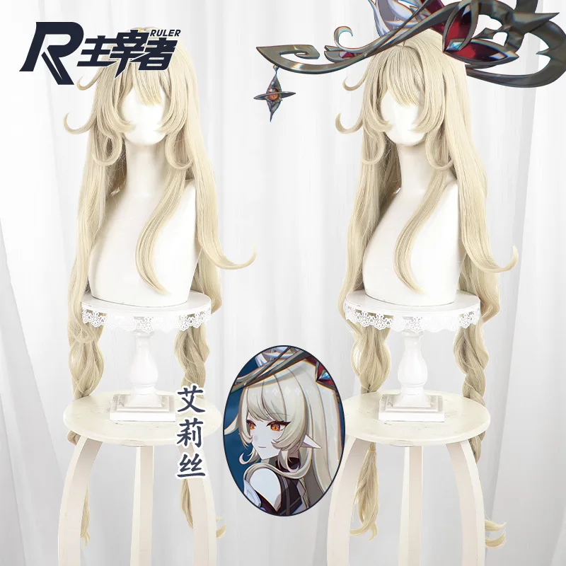 Фото Игра Genshin Impact Alice, парик для косплея, светло-русые длинные волосы, термостойкое волокно, волосы на Хэллоуин, вечерние аксессуары для женщин, реквизит №1