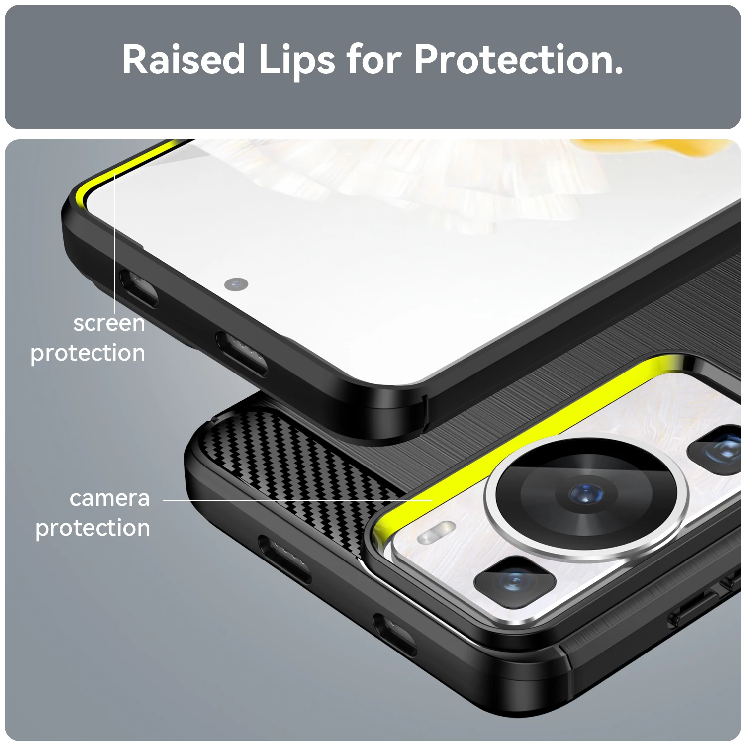 For Huawei P60 Case Huawei P40 P50 P60 Pro Cover 6.67 inch Shockproof Soft Silicone Protective Bumper For Huawei P60 Pro Fundas