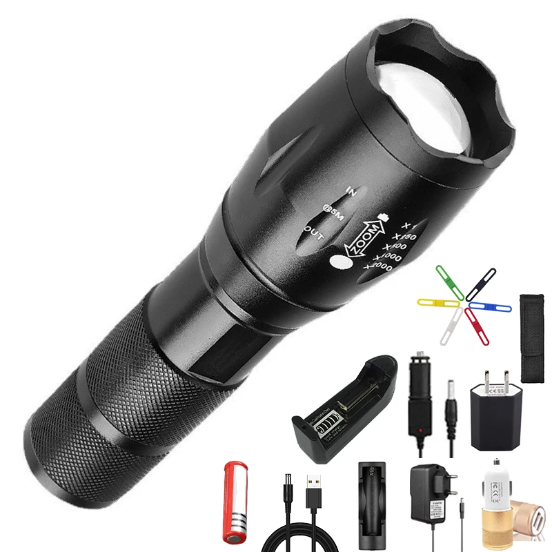 

A100 Outdoor LED Rechargeable Zoom Mini Power Torch Flashlight T6