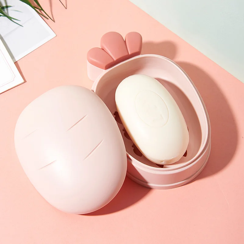 

cartoon Household cute soap box plastic drainable soap box creative pattern soap box holder bathroom storage box