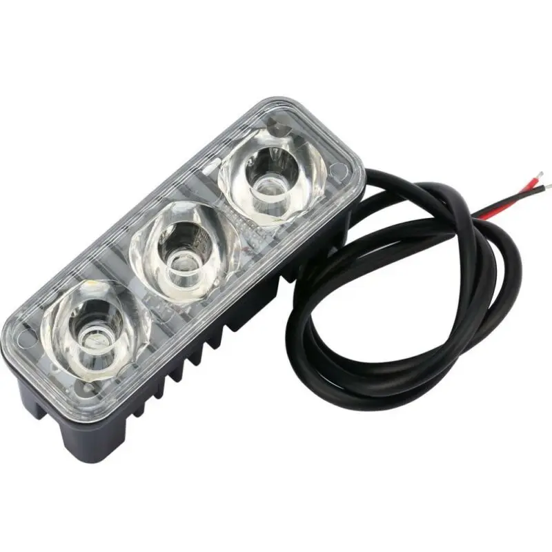 

Work Light 12V 2pcs 3LED Car DRL Fog Lamp Running Super White Accessories