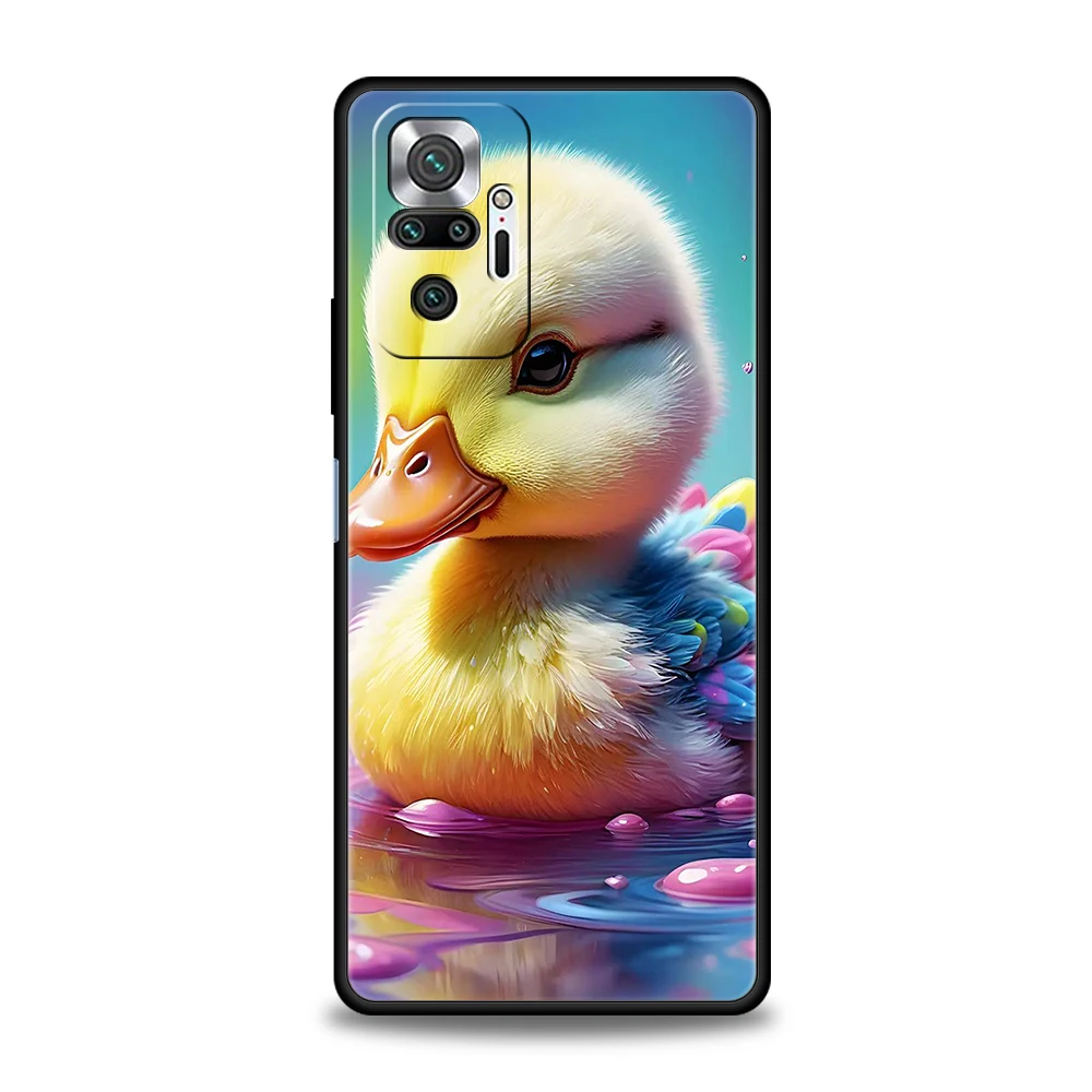 Фото Cute Cartoon Duck Phone Case Cover for Redmi 14C 10C Note 14 13 12 10 11 Pro Plus 7 8T K40 K50 Gaming Pro Plus 5G Soft TPU Shell №2