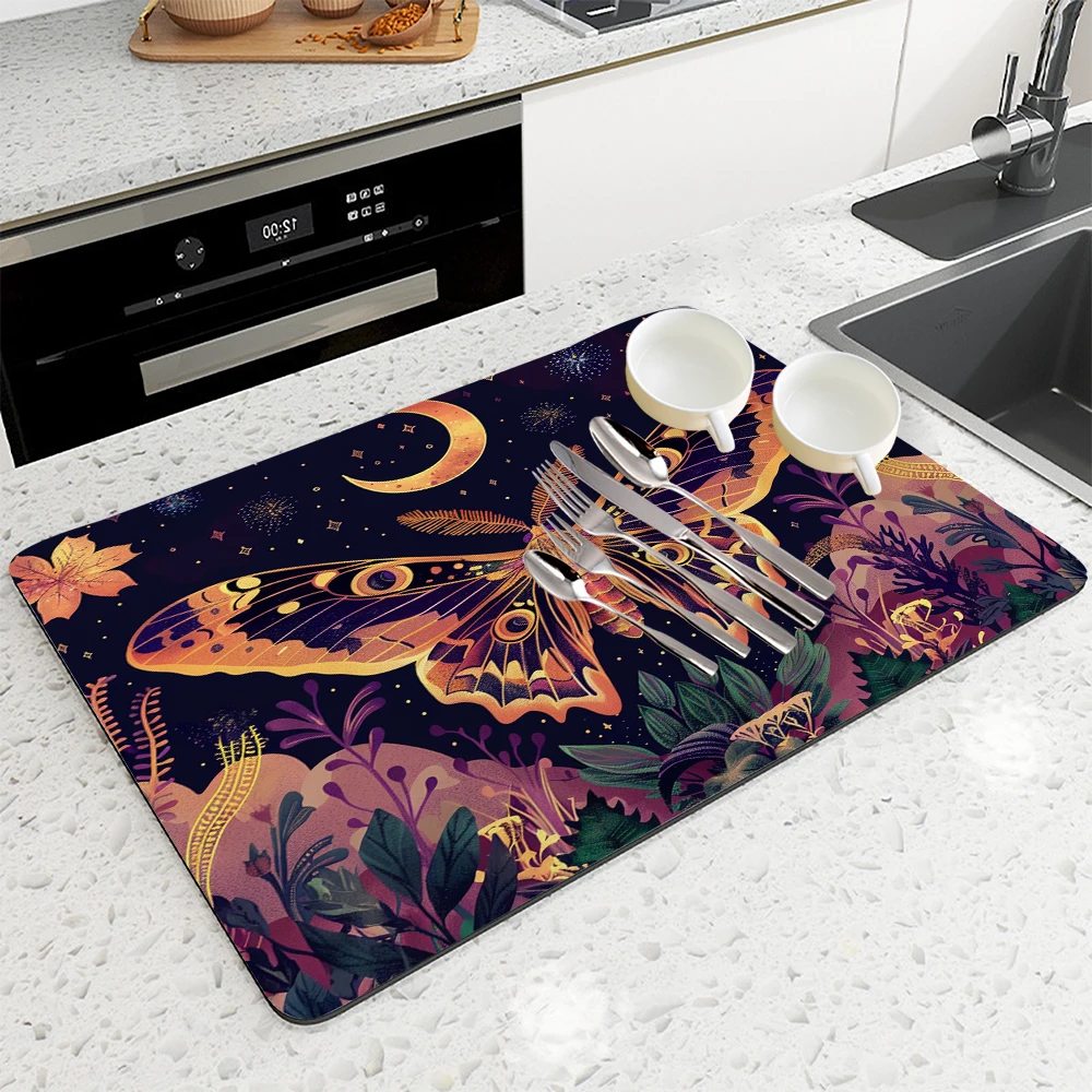 Диатомные сливные прокладки для кухни бабочки луна впитывающие миски столовая