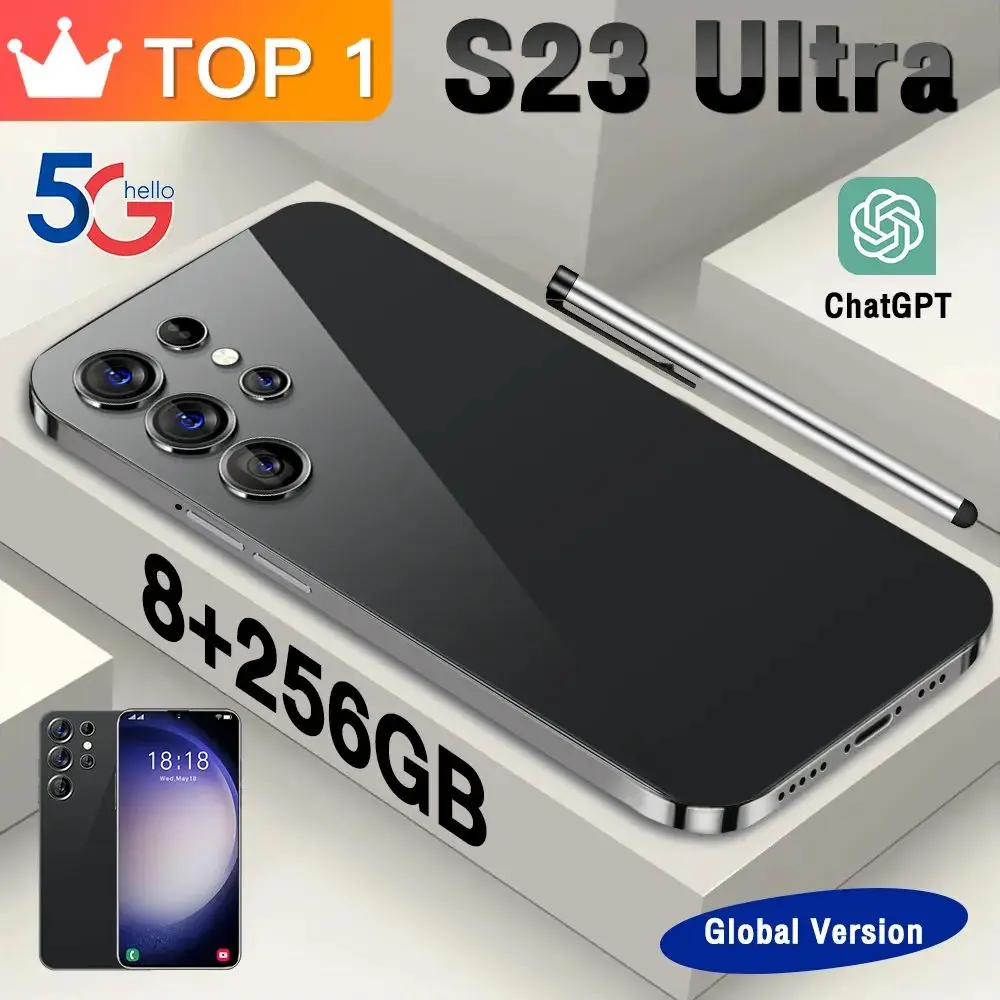 

Оригинальный смартфон S23 Ultra 5G, 7,3 дюйма, разблокированные телефоны 16 ГБ + 1 ТБ, 4G, две SIM-карты, мобильные телефоны 72 МП, HD сотовый телефон