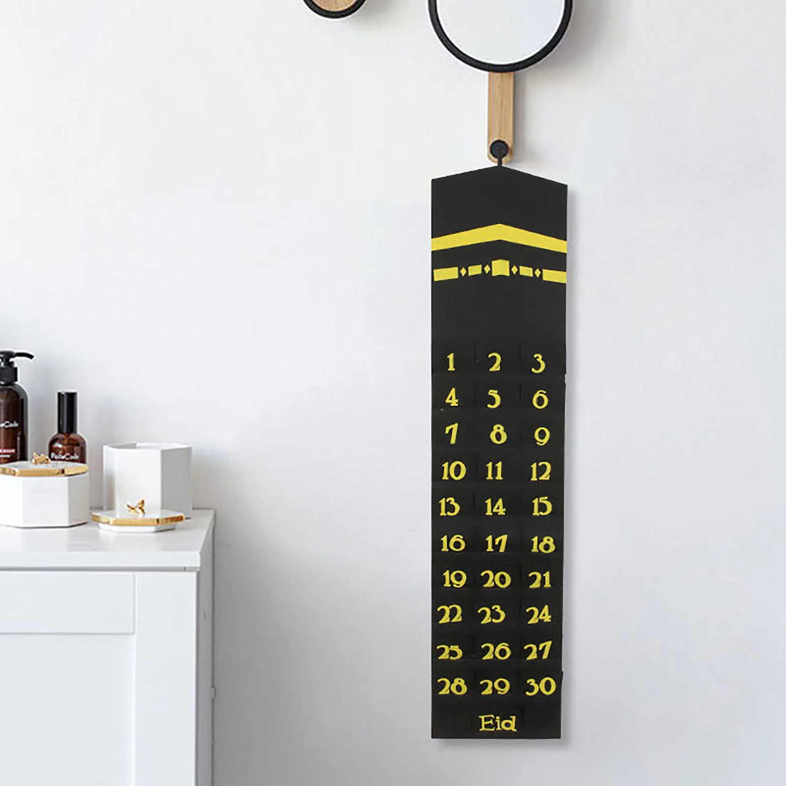 

Аид Мубарак, календарь для гостиной на 30 дней, украшение для дома в мусульманском стиле, календарь для Рамадана, обратный отсчет, 2023 ИД, мусульманский ислам, подарки
