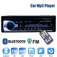 universal 12v bluetooth car mp3 player stereo fm radio audio subwoofer 1 din 5v charger usbsdaux car accessories