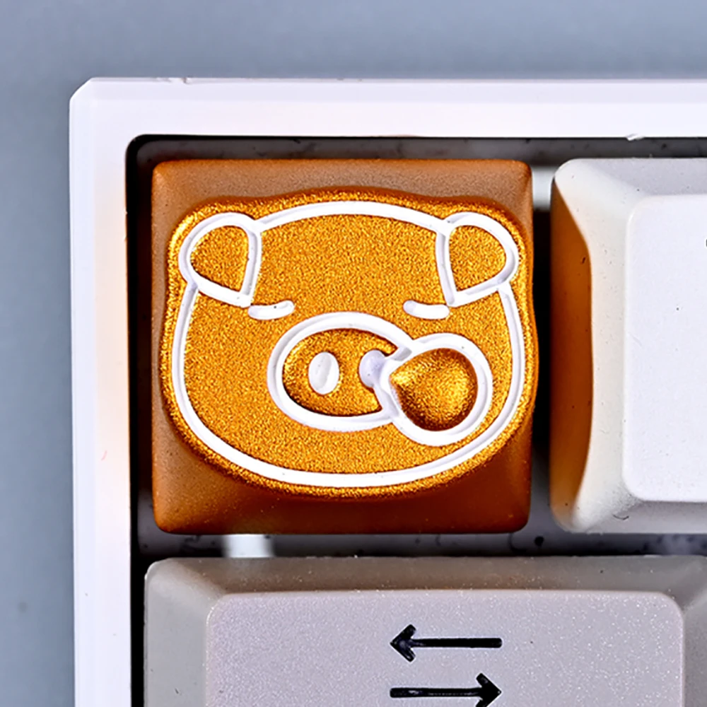 Personalized Customized Cute Keycap Single Year Of The Pig Themed Metal Keycap CNC R4 Mechanical Keyboard Replacement Key Cap